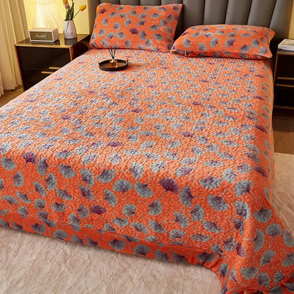 Couette en peluche rustique Ginkgo Ownkoti - Couvre-lit avec 2 taies d'oreiller - 230 cm x 250 cm - image 0