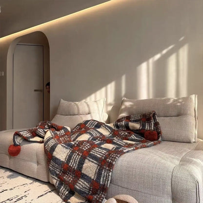 Couverture double face à carreaux de Noël - image 3