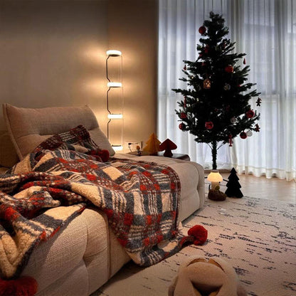 Couverture double face à carreaux de Noël - image 0