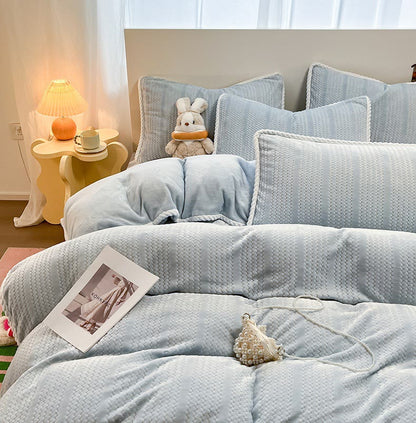 Parure de lit d'hiver luxueuse en polaire (4 pièces) - image 6