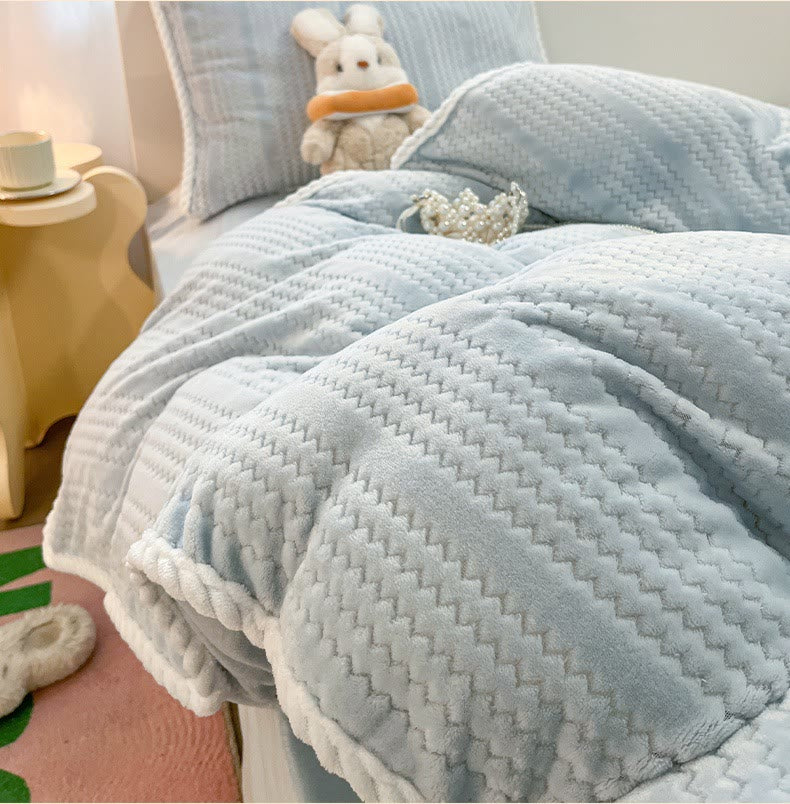 Parure de lit d'hiver luxueuse en polaire (4 pièces) - image 9