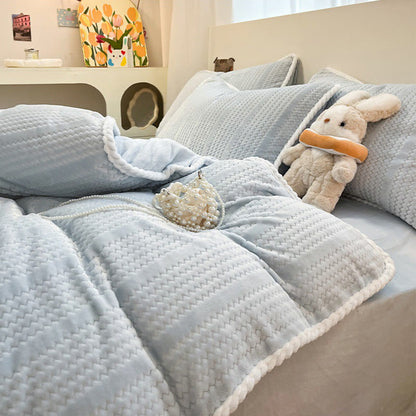 Parure de lit d'hiver luxueuse en polaire (4 pièces) - image 12