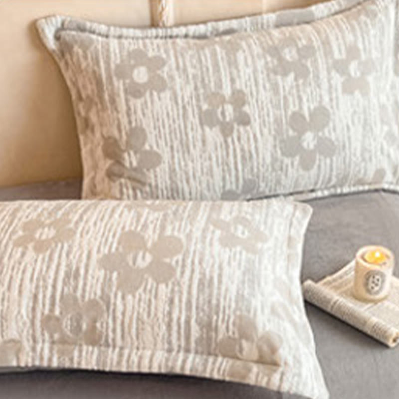 Parure de lit douillette et épaisse en polaire gaufrée (4 pièces) - image 6