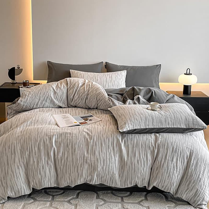 Ensemble de literie luxueux en pur coton (4 pièces) - B - Parure de lit (4 pièces) - roi - image 9