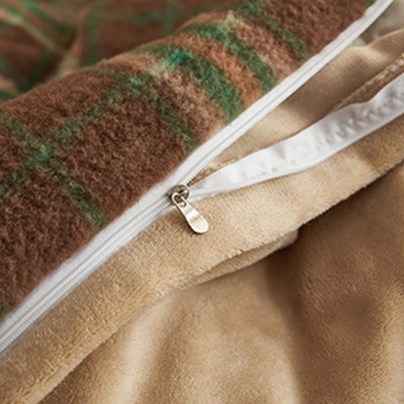 Parure de lit classique, à carreaux, confortable et épaisse (4 pièces) - image 16