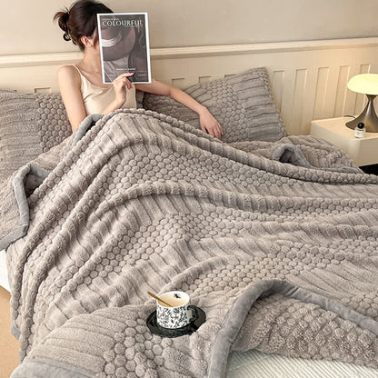 Couverture en peluche Ownkoti à structure géométrique - image 14