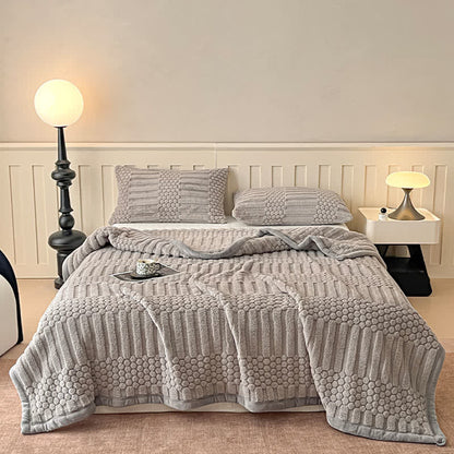 Couverture en peluche Ownkoti à structure géométrique - image 7