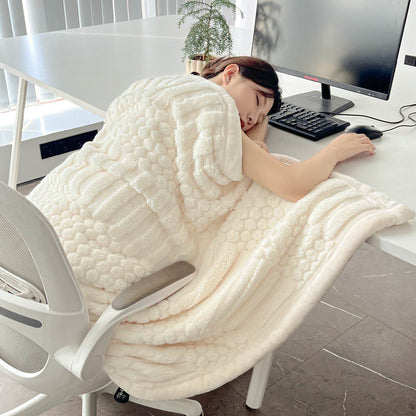 Couverture en peluche Ownkoti à structure géométrique - image 3