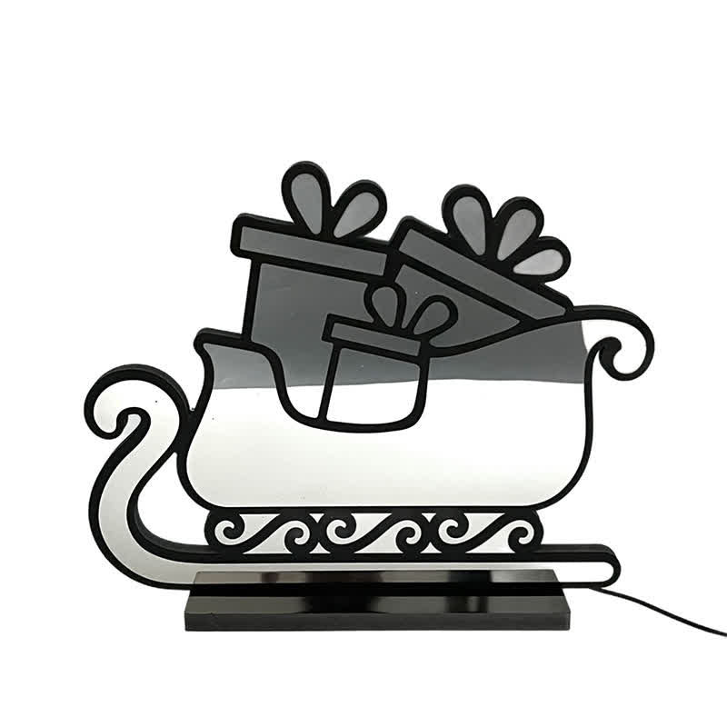 Tunnel lumineux 3D en forme de traîneau de Noël Ownkoti - image 3