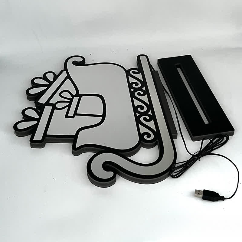 Tunnel lumineux 3D en forme de traîneau de Noël Ownkoti - image 4