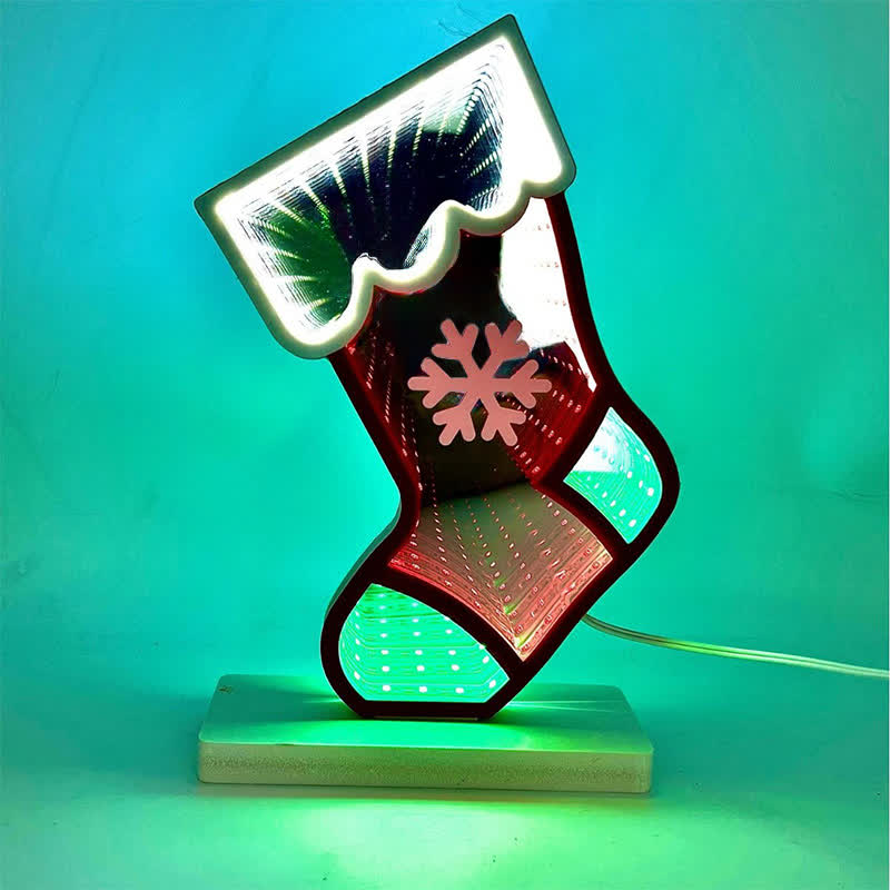 Chaussette de Noël 3D tunnel lumineux Ownkoti - image 1