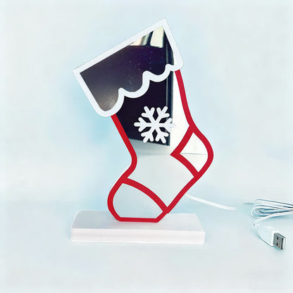 Chaussette de Noël 3D tunnel lumineux Ownkoti - image 3