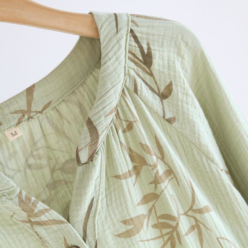 Chemise de nuit boutonnée Ownkoti en gaze de coton bambou - image 3