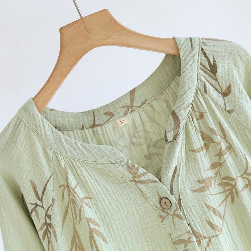 Chemise de nuit boutonnée Ownkoti en gaze de coton bambou - image 2