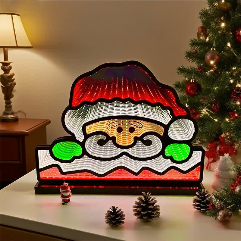 Lampe de nuit de Noël 3D Ownkoti avec visage du Père Noël - image 1