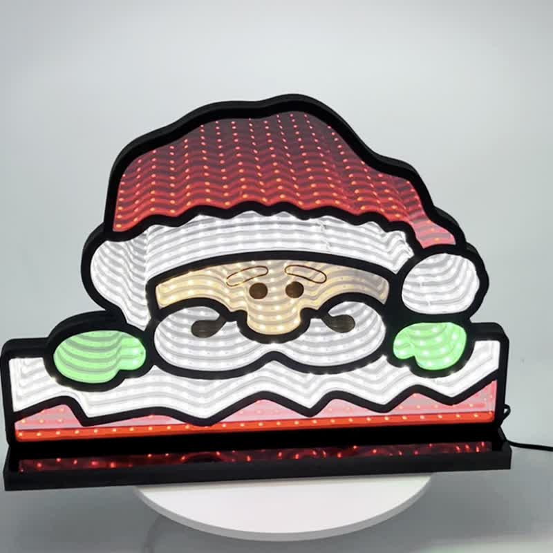 Lampe de nuit de Noël 3D Ownkoti avec visage du Père Noël - image 2