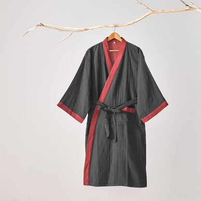 Ownkoti – Peignoir kimono minimaliste en gaze de coton résistante - image 2