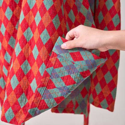 Ownkoti – Peignoir kimono classique en gaze de coton à motif losanges - image 9