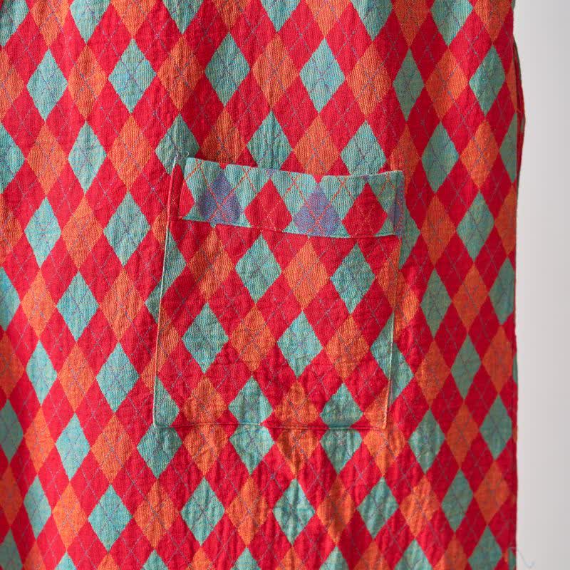 Ownkoti – Peignoir kimono classique en gaze de coton à motif losanges - image 7