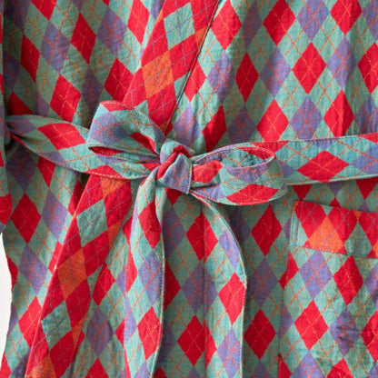 Ownkoti – Peignoir kimono classique en gaze de coton à motif losanges - image 14