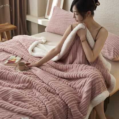 Ownkoti – Couverture Sherpa Jacquard à motif d'arbres - image 4