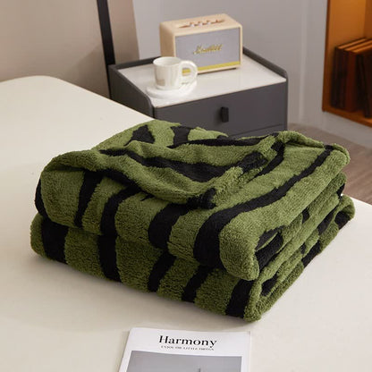 Ownkoti – Couverture moderne à imprimé zèbre - Vert - 200 cm x 230 cm - image 7