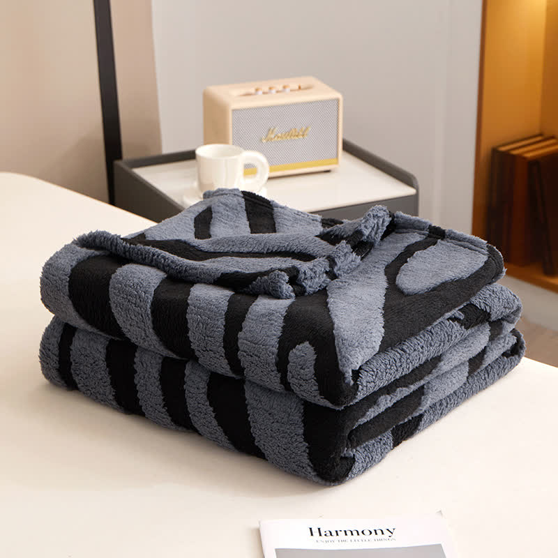 Ownkoti – Couverture moderne à imprimé zèbre - gris foncé - 200 cm x 230 cm - image 15