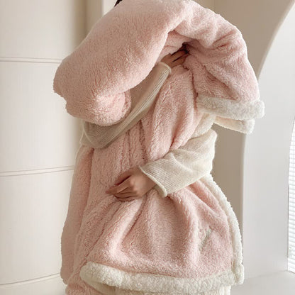 Couverture réversible en sherpa avec nœud Ownkoti - image 9