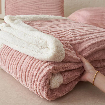 Ownkoti – Couverture Sherpa Jacquard à motif d'arbres - image 5