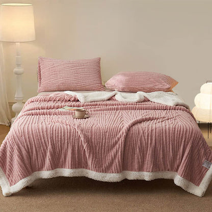 Ownkoti – Couverture Sherpa Jacquard à motif d'arbres - image 2