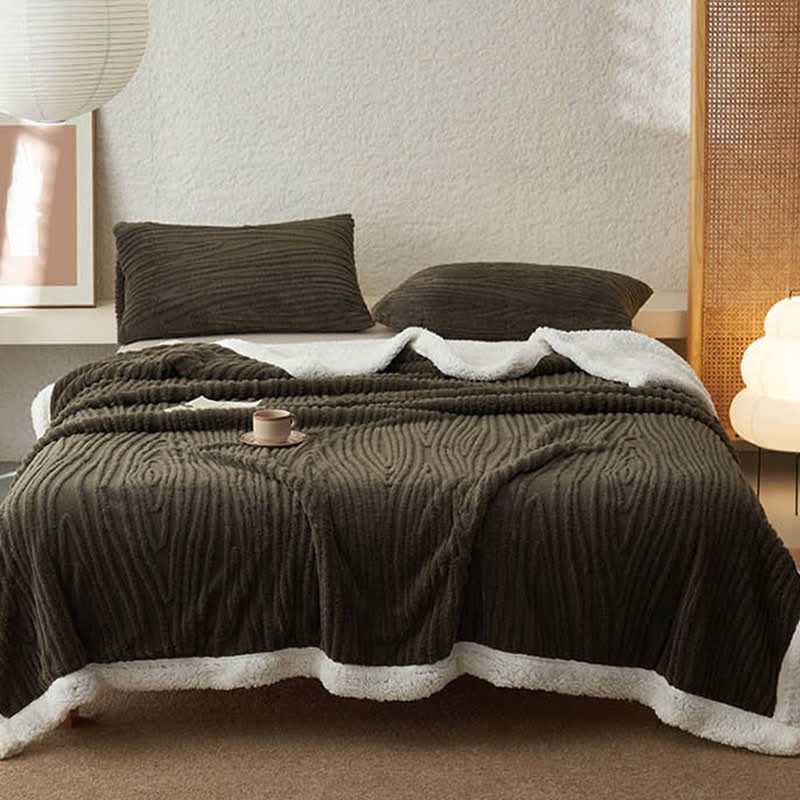 Ownkoti – Couverture Sherpa Jacquard à motif d'arbres - image 9