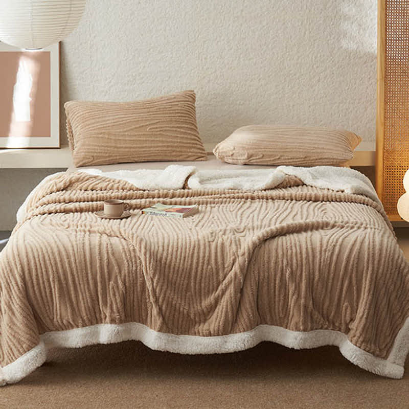 Ownkoti – Couverture Sherpa Jacquard à motif d'arbres - image 13