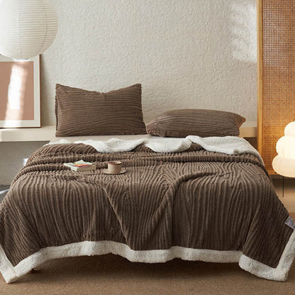 Ownkoti – Couverture Sherpa Jacquard à motif d'arbres - image 11