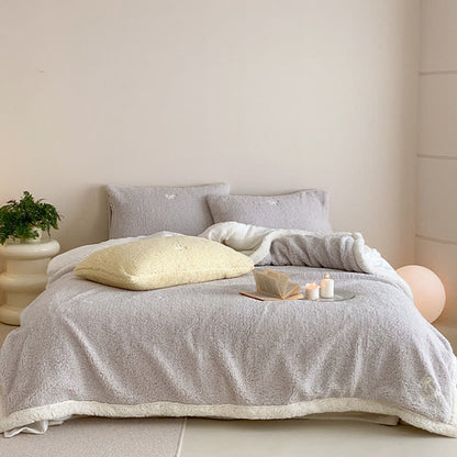 Couverture réversible en sherpa avec nœud Ownkoti - image 3