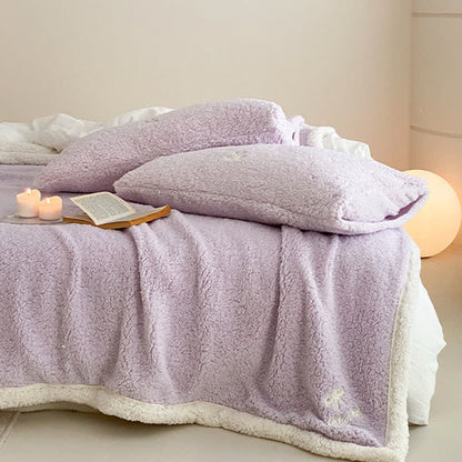 Couverture réversible en sherpa avec nœud Ownkoti - image 15