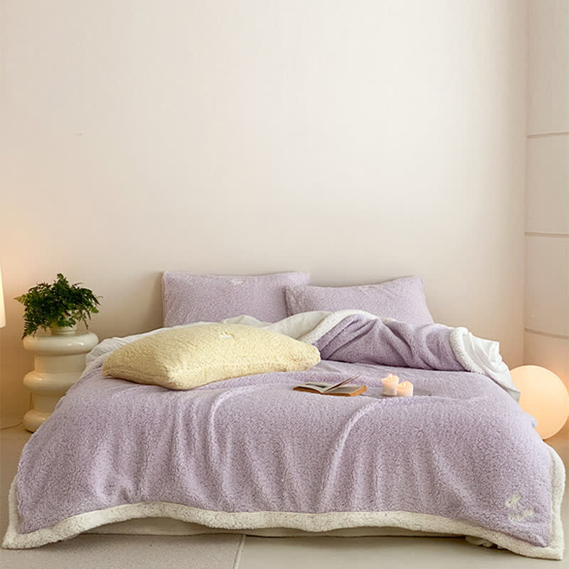 Couverture réversible en sherpa avec nœud Ownkoti - image 14