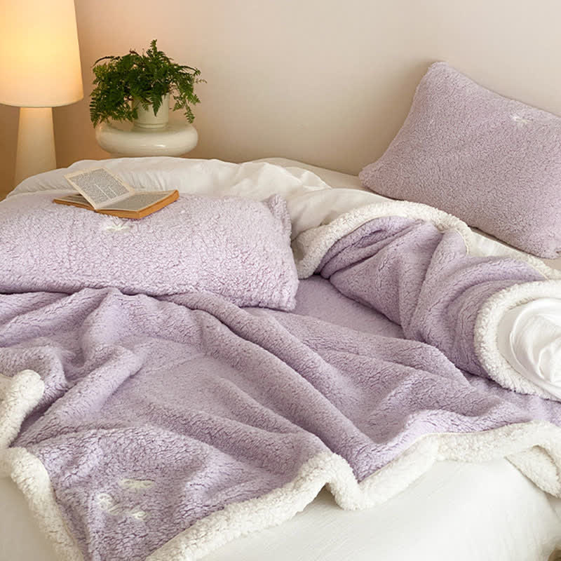 Couverture réversible en sherpa avec nœud Ownkoti - image 21