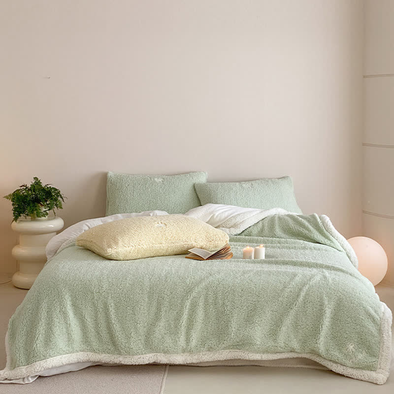 Couverture réversible en sherpa avec nœud Ownkoti - image 13