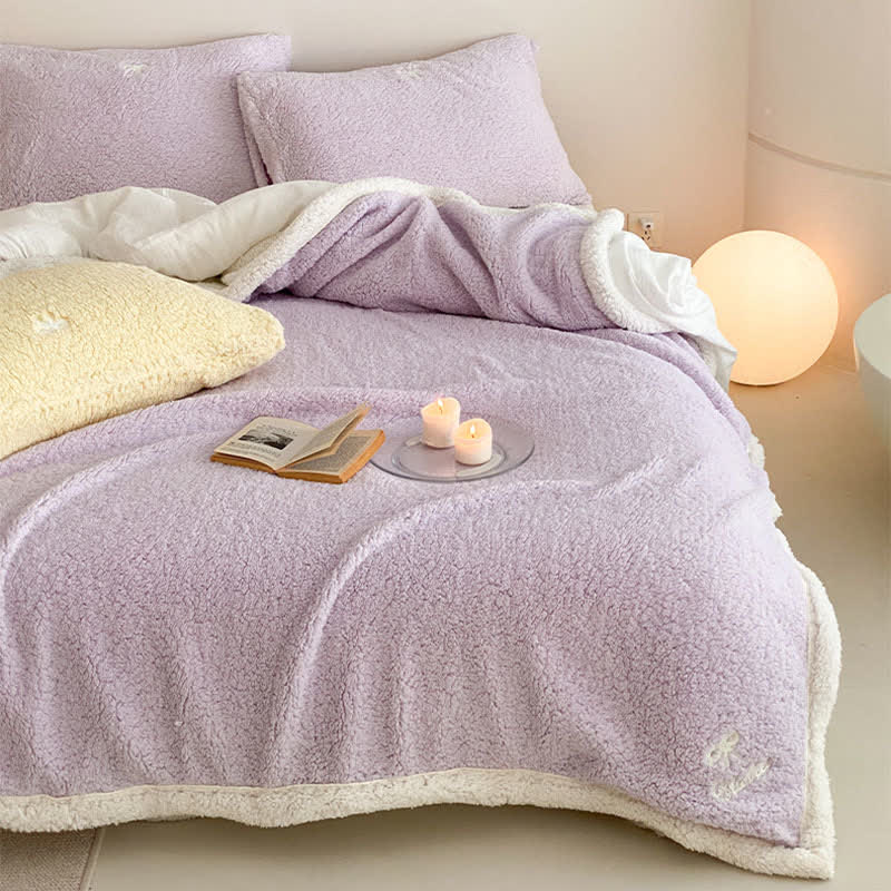 Couverture réversible en sherpa avec nœud Ownkoti - image 16