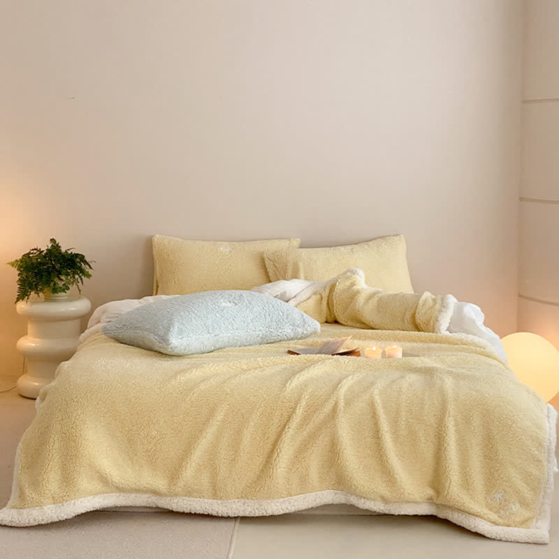 Couverture réversible en sherpa avec nœud Ownkoti - image 6