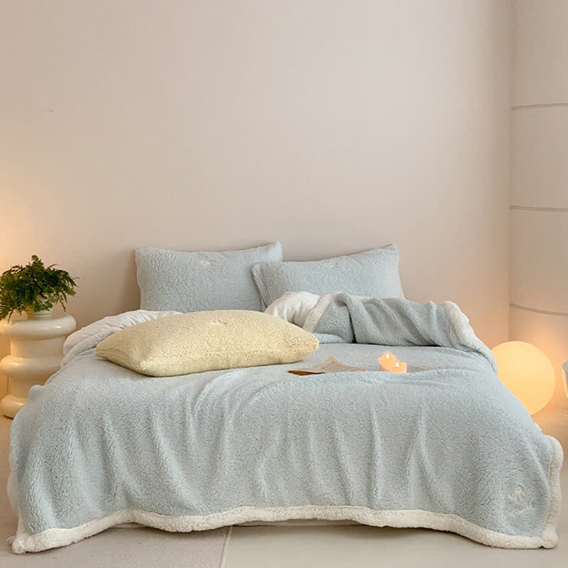 Couverture réversible en sherpa avec nœud Ownkoti - image 11