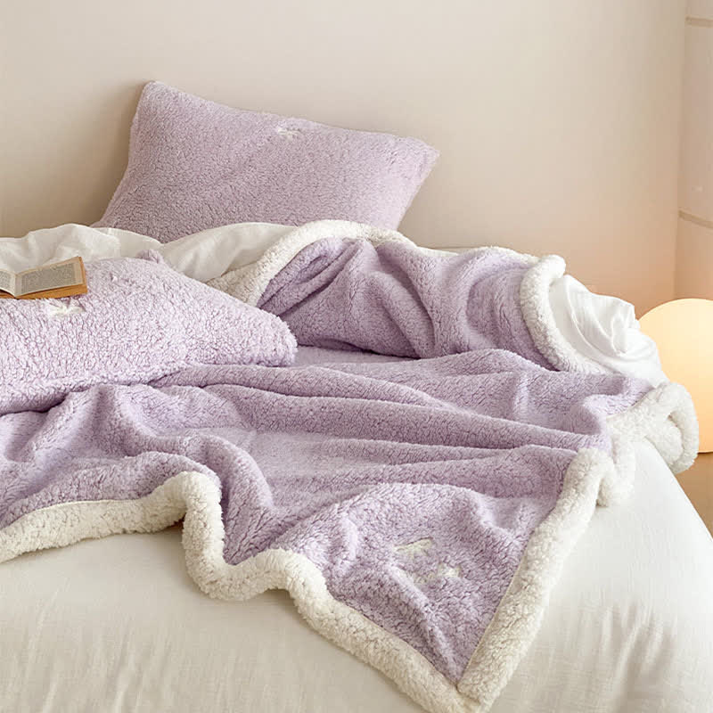 Couverture réversible en sherpa avec nœud Ownkoti - image 17