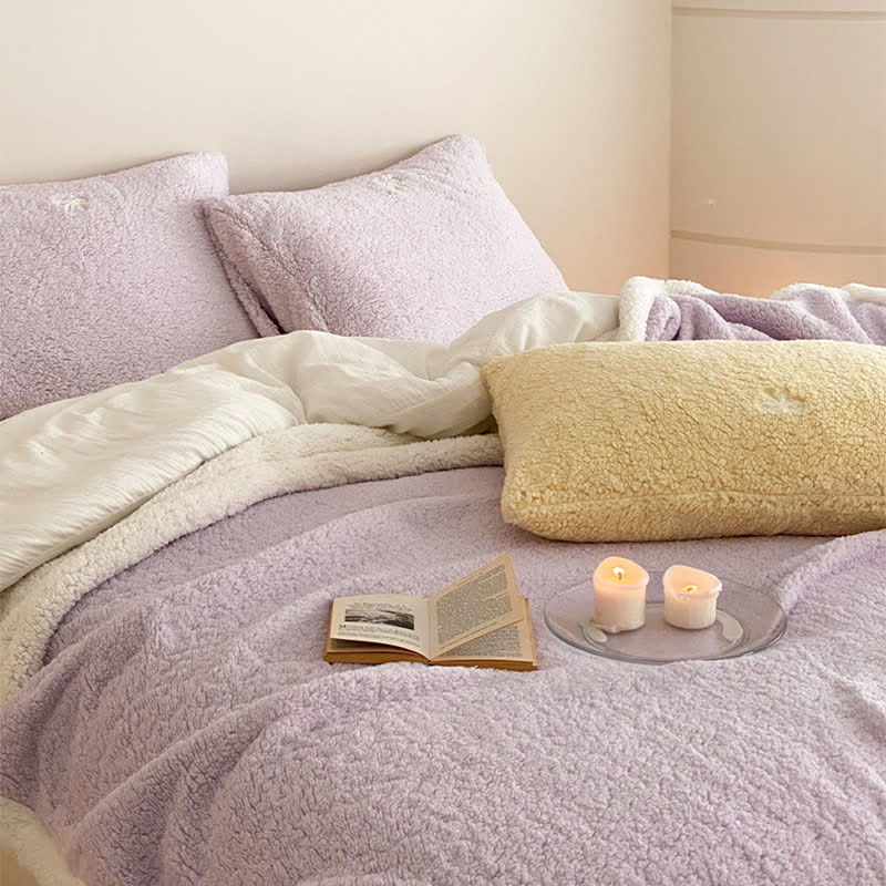 Couverture réversible en sherpa avec nœud Ownkoti - image 20