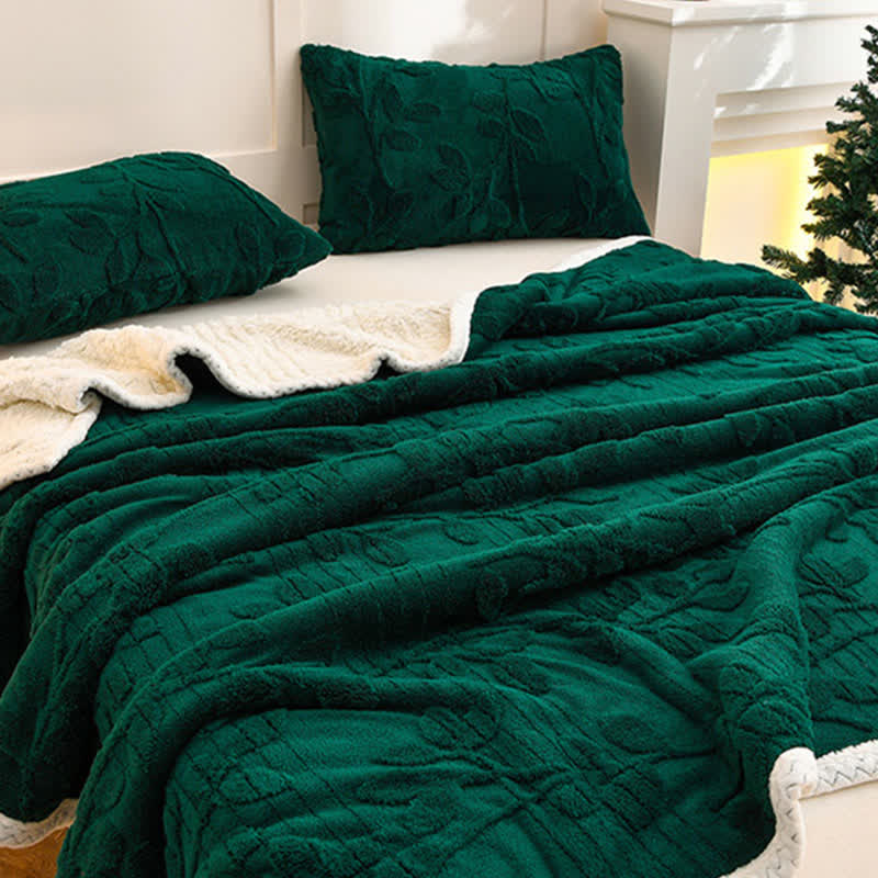 Couverture réversible Ownkoti avec texture de feuille - image 5