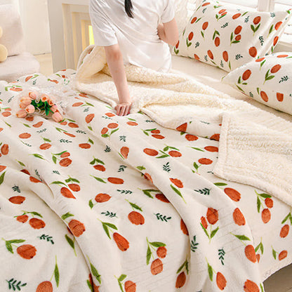 Couverture réversible Ownkoti « Tulip Sherpa » - image 1