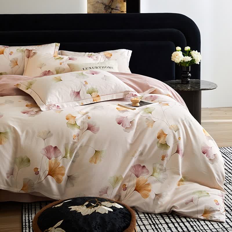 Parure de lit élégante en coton brossé Ginkgo Ownkoti (4 pièces) - image 4