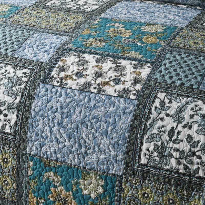 Couvre-lit vintage en coton Ownkoti à motif floral - image 4