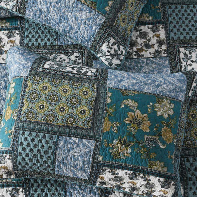 Couvre-lit vintage en coton Ownkoti à motif floral - image 3