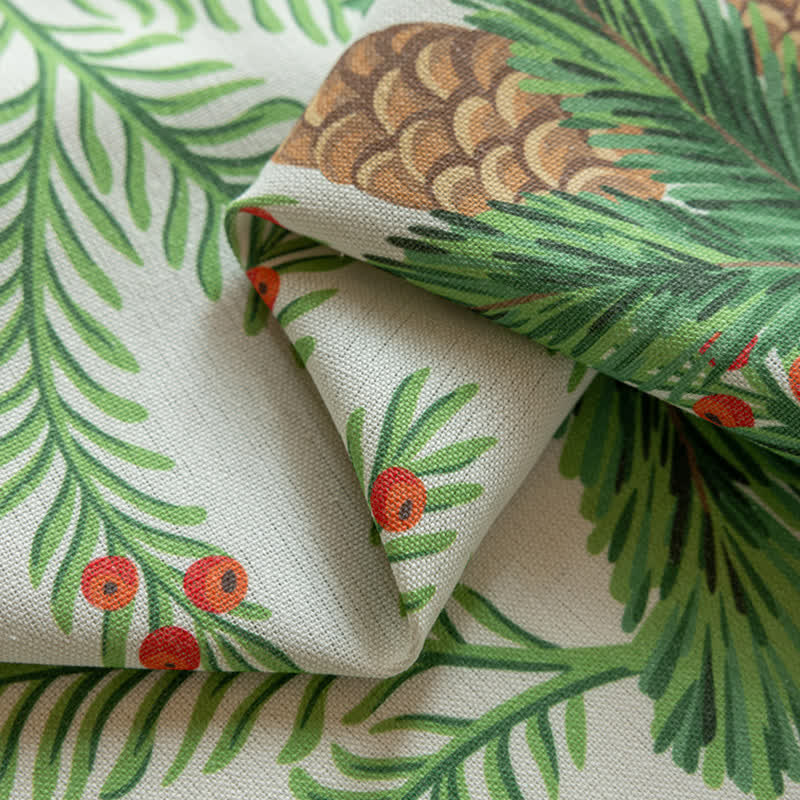 Rideau Ownkoti à pompons et motif de feuilles de pin - image 4