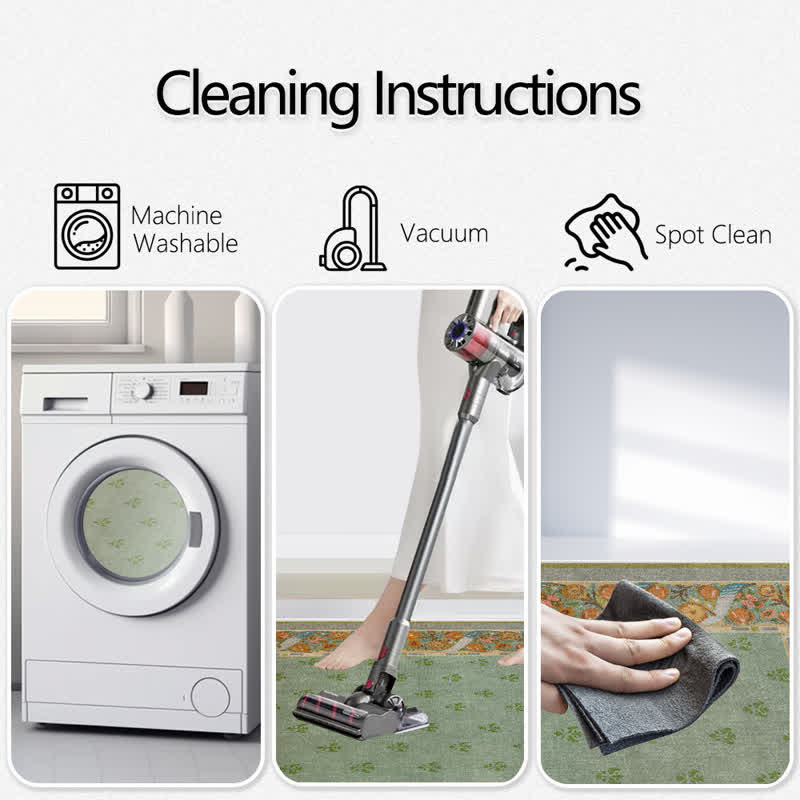 Tapis pliable Ownkoti Refresh à motif floral vert - image 6